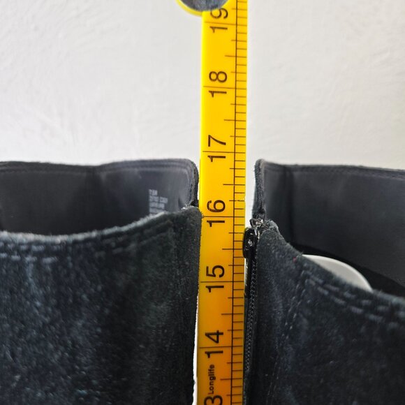 Born Of Concept Knee High Boots 7.5 Black Suede Equestrian Western Riding Tall - Picture 13 of 15